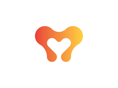 Heart logo animated animation brand brand design brand identity branding design gradient graphic graphicdesign heart idea identity logo minimal simple symbol