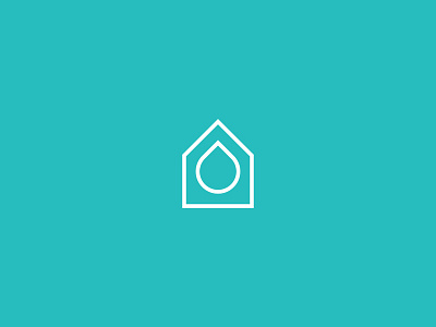 Clean House clean design drop graphic house idea letter logo minimal simple typography water
