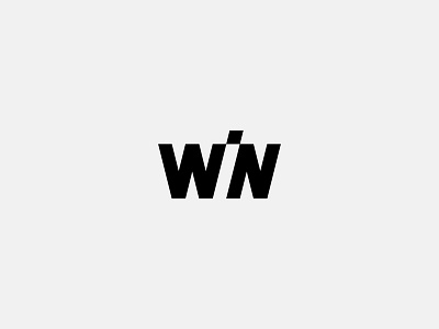 WIN design graphic idea letter lettering logo minimal simple typography win