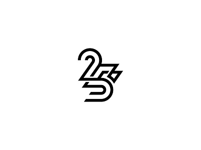 2,5K design followes graphic idea letter lettering logo minimal simple typography