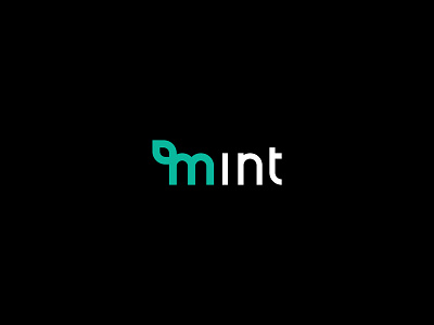 mint design graphic idea leaf letter lettering logo minimal mint simple typography