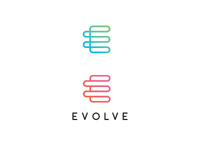 Evolve design e graphic idea letter lettering logo minimal simple typography