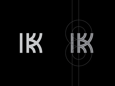 K design graphic idea k letter lettering logo minimal simple typography