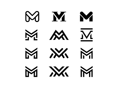 Victor Morales Logo Concepts design graphic idea letter lettering logo m minimal simple typography v