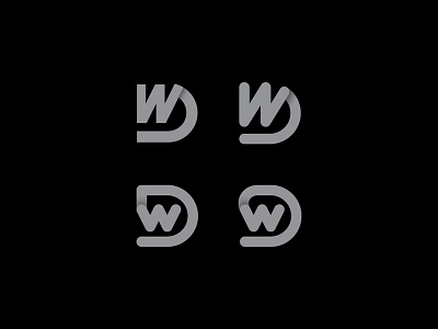 DW d design graphic idea letter lettering logo minimal simple typography w