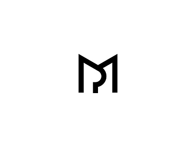 MP design graphic idea letter lettering logo m minimal p simple typography