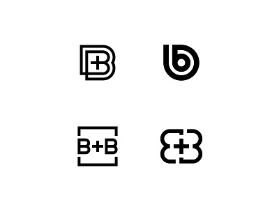 B+B b design graphic idea letter lettering logo minimal simple typography