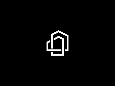 Double House architecture business design graphic house idea lettering logo minimal realestate simple typography