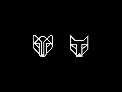 Wolf branding design graphic idea letter lettering logo minimal simple wolf