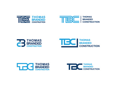 Thomas Branded Construction architecture business construction design graphic idea lettering logo minimal realestate simple typography