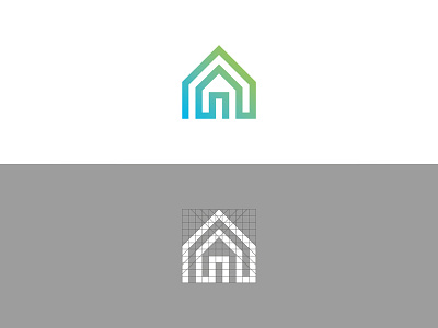 Double House architecture brand branding company design graphic house idea logo minimal realestate simple