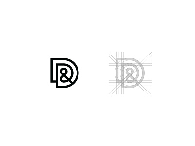 D&R brand branding company enterprise graphic design idea logo minimal monogram simple typography