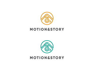 Motion and Story brand branding graphic design idea identity letter lettering logo minimal monogram simple symbol