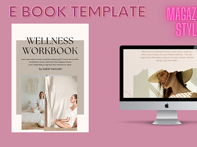 Wellness Fitness & Health E book Template, Magazine Book 3d animation branding canva e book template e book cover e book magazine e book wellness template elegant e book template fitness book template fitness instagram canva template graphic design health e book logo magazine template modern e book cover motion graphics online coaches template for coaches ui workbook wellness