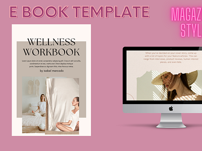 Wellness Fitness & Health E book Template, Magazine Book