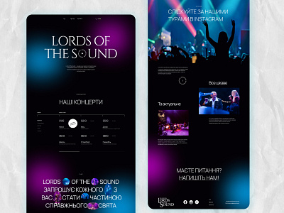 Website for a modern symphony orchestra branding design landing site ui ui design ux ux design web design
