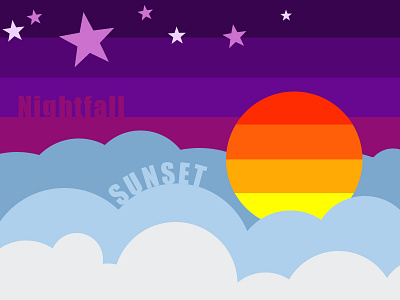 Sunset... Nightfall design image logo night photoshop sun