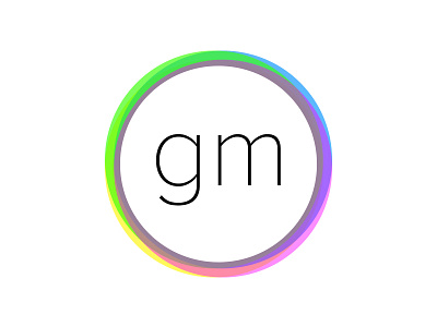 GM Logo Idea colourful flat logo photoshop