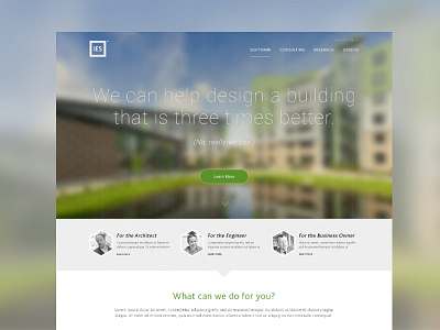 Concept [reworked] building concept green page ui web