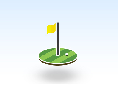 Golf Flag Logo Icon flag golf icon logo photoshop redesign