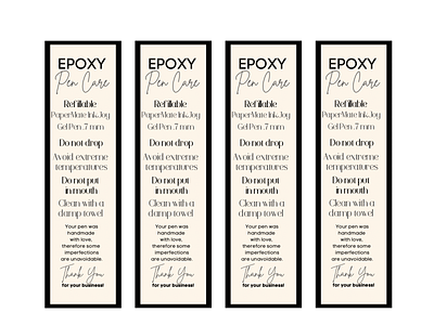 Epoxy Pen Care Cards design epoxy care epoxy care instructions epoxy pen care epoxy pen care cards epoxy pen care instructions illustration papermate ink joy gel pen template