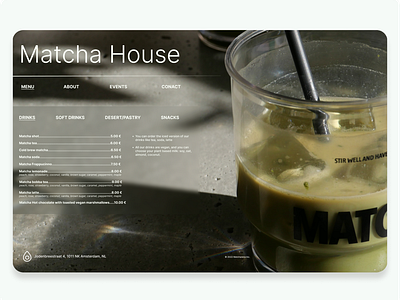 MATCHA HOUSE MENU