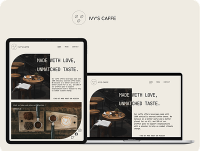CAFFE HOMEPAGE WEB AND TABLET branding caffe coffe house coffee coffee shop design graphic design ipad ipad app ipad web logo tablet tablet app tablet web ui ui design ux ux design web web design