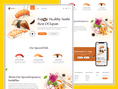 SushiPlus- Website landing page design