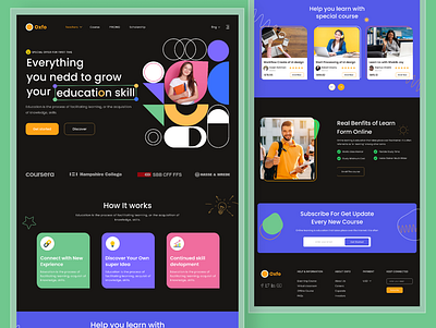 Oxfo- Education Landing page design boook website classic ui clean ui design coursera cousera website education education landing page education website landing page design online education online education website redesign website school website design udemy udemy website design ui ui ux design versity website web design wevsite design