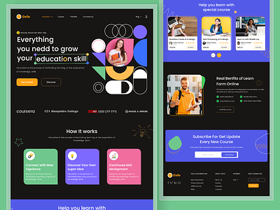 Oxfo- Education Landing page design