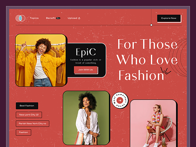 Fashion landing Page Design