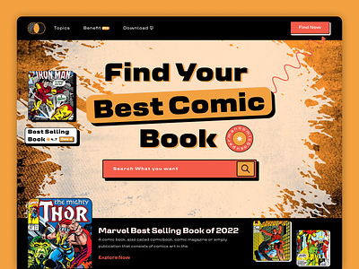 Comic Book Headshot design brand design classic ui clean ui design comic book hero section comic book ui comic book website comic ui dc comic book dc website design design iamhosenrahman marvel comic book marvel website design spiderman superman ui ui design ux design web design