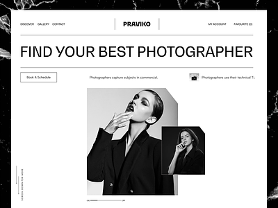 Photographer Portfolio Website concept