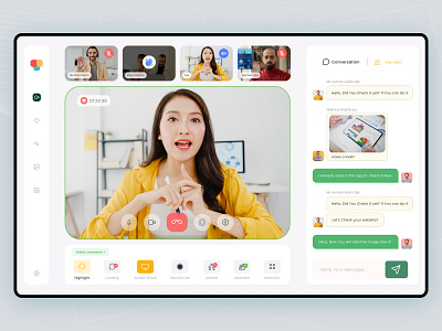 Online Video Call Platform call classic ui clean ui design conferance creativepeoples dailyui dashoard ui discussion meeting room prototype ui animation video call video call ui video call web app video call web apps video conference web app web app design web design web ui