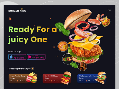 BurgerKing- Website landing Page Design.