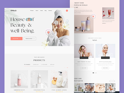 Beauty Product Website Landing Page