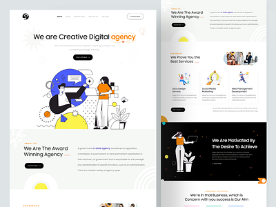 Digital Agency Landing Page Design agency website app ui classic ui clean ui design design digital agency digital agency website hellomrhosen home page design landing page design mobile app ui design ux design web design web ui website design website design concept website redesign website ui webui