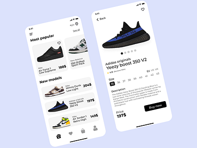 Sneakers Store | Mobile App app design figma mobille app shop sneakers ui