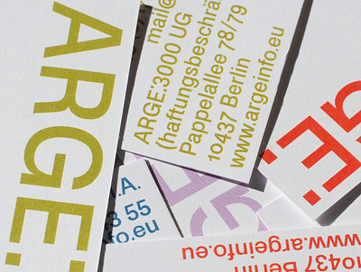 ARGE: Business cards font graphic design type type design typedesign typeface typography