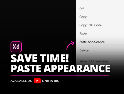 Save Time With This Trick In Adobe XD | Paste Appearance