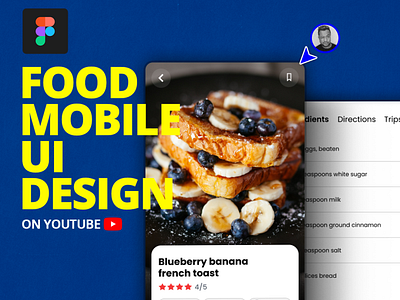 Food UI design on Figma under 10 minutes