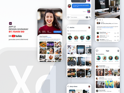 Download Free App UI Design | Adobe XD android app clean design iphone mobile mobile design ui ui design user interface ux