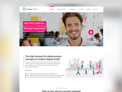 Online learning site preview project management ui ux website