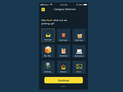 Dark Concept for Delivery App deliveries mobile app