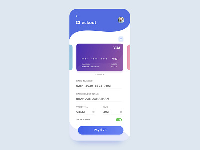 Daily UI 02 ⁠— Credit Card Checkout app challenge checkout credit card credit card checkout dailyui dailyui 002 mobile ui ui design ux design uxui