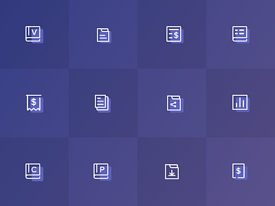 Finance Icons finance financial gradient icon set iconography icons line art line icon purple subtle