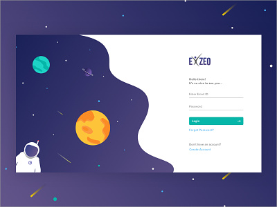 Space theme login contrast dark exzeo fluid gradient login material planets purple space spaced spaceman spacesuit theme