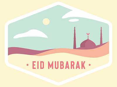 Eid Mubarak desert eid eid mubarak eid ul fitr light contrast mosque pastel sticker sunny
