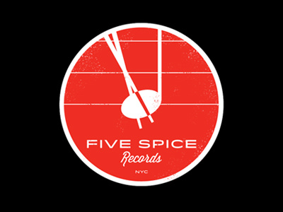Spice A Cappella Label chopsticks idlewild logo musical note red wisdom