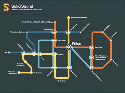 Poster for Solid Sound map poster subway wilco